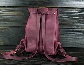 Жіночий рюкзак Токіо з натуральної шкіри колір Бордо, розмір міні, фото 5