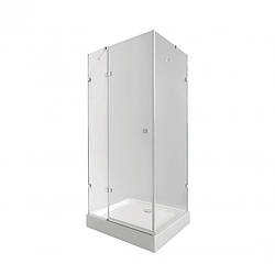 Набір Qtap душова кабіна Capricorn CRM1011SC6 Clear 2020x1000x1000 мм + піддон Tern 301112 100x100x12 см