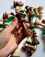 Комплект середніх дерев'яних шахових фігур, арт.809125