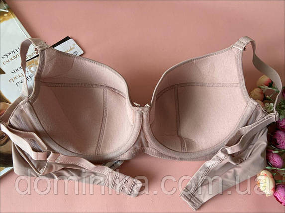 80D Пудровий бюстгальтер чашка D на тонкому поролоні, фото 2