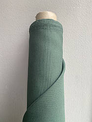 Зелена лляна меблева тканина, LINEN PLUS, 45% льон, 55% бавовна, Щільність 395 г/м2(13497-1/547)