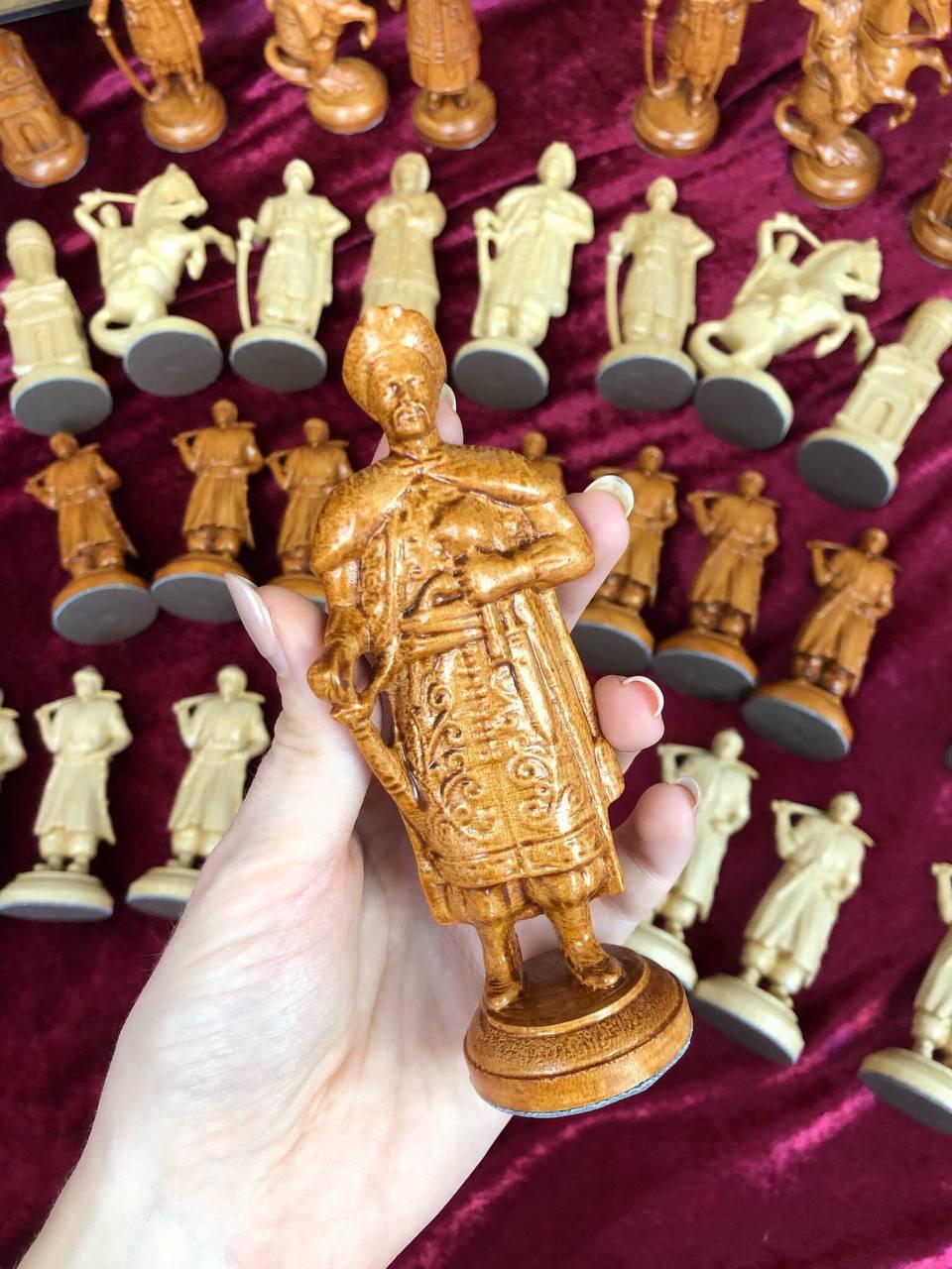 Комплект шахових фігур з дерева, "Гетьманське військо", арт.809325, фото 1