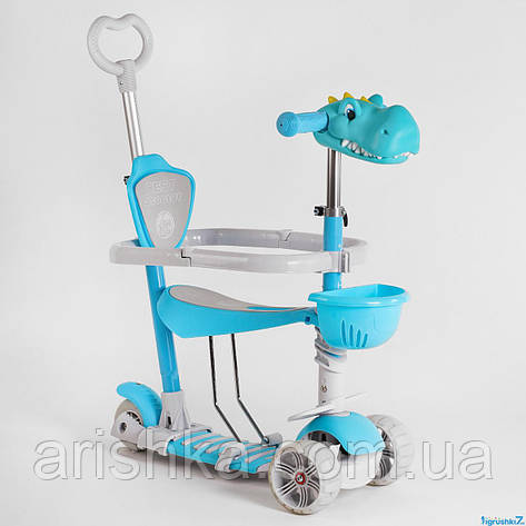Самокат триколісний Best Scooter 5 в 1, біговел із батьківською ручкою, фото 1