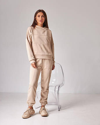 Жіночий спортивний костюм з капюшоном (Розмір M) какао №20222163, фото 1