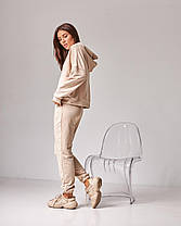 Жіночий спортивний костюм з капюшоном (Розмір M) какао №20222163, фото 4