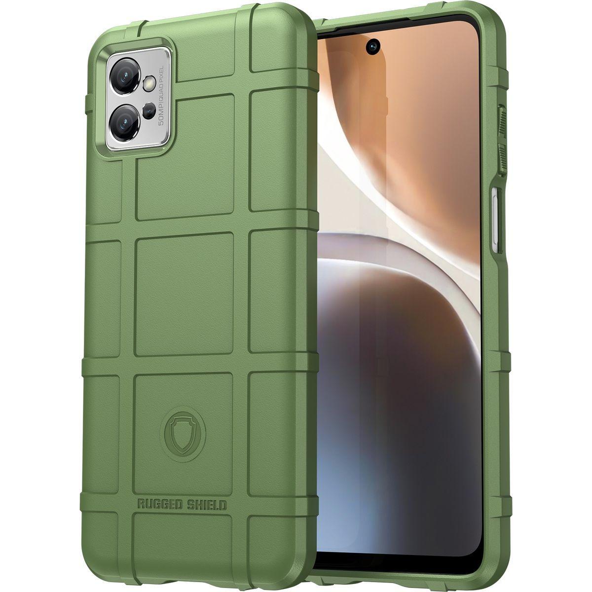 Протиударний чохол бампер Shield для Motorola G32 зелений гумовий
