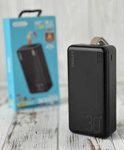 Повербанк на 30000 mAh Gerlax с быстрой зарядкой, портативное зарядное ...