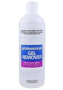 Засіб для зняття гель лаку  Jerden Proff Gel Remover, 500 мл, комплекс вітамінів