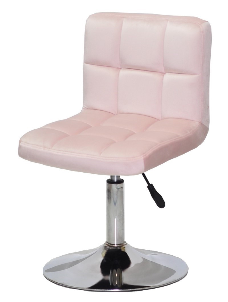 Стілець Arno CH-Base рожевий оксамит із регулюванням висоти, кругла база-блин, фото 1