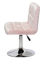 Стілець Arno CH-Base рожевий оксамит із регулюванням висоти, кругла база-блин, фото 3