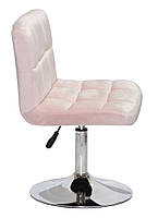 Стілець Arno CH-Base рожевий оксамит із регулюванням висоти, кругла база-блин, фото 4