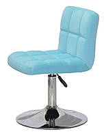 Стілець Arno CH-Base блакитний оксамит із регулюванням висоти, кругла база-блин, фото 2