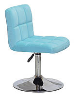 Стілець Arno CH-Base блакитний оксамит із регулюванням висоти, кругла база-блин, фото 4
