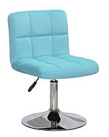 Стілець Arno CH-Base блакитний оксамит із регулюванням висоти, кругла база-блин, фото 3
