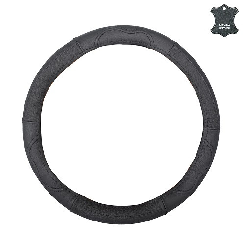 EL 105 653 / Чохол на кермо шкіряний, чорний, XL, фото 1