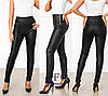 Жіночі демісезонні легінси з екошкіри "Style" (тонкі) 42 | Розпродаж моделі, фото 4