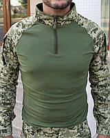 Рубашка-убакс демисезонная приталенная Тактическая военная для ВСУ РИП СТОП