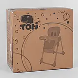 Стільчик для годування Toti W-56077, ПРЕМІУМ, м'яка вкладка, 4 колеса, знімний столик, фото 8