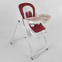 Дитячий стільчик для годування Premium Toti W-22019, м'яка вкладка, 4 колеса, знімний столик