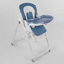 Стілець для годування Toti W-82552, преміумкласу, м'яка вкладка, 4 колеса, знімний столик