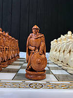 Комплект великих шахових фігур із дерева "Лицарі", арт. 809425