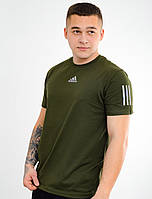 Чоловіча футболка Adidas хакі+відбивач