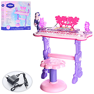 Піаніно зі стільчиком і мікрофоном, PIANO, з малиновим метеликом, фото 2