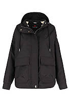 Женская куртка (ветровка) Volcano короткая с капюшоном, черная XXL