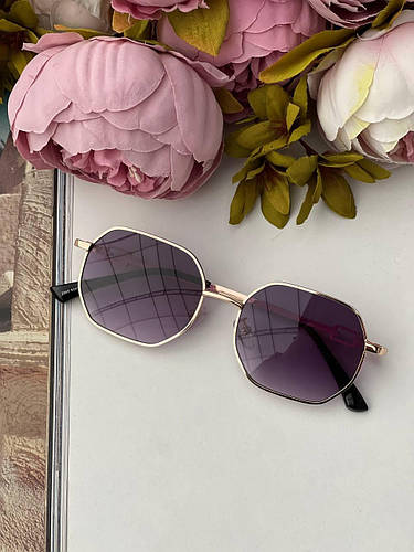 Модные солнцезащитные очки унисекс "Мягкий Шестиугольник", Золотая ...