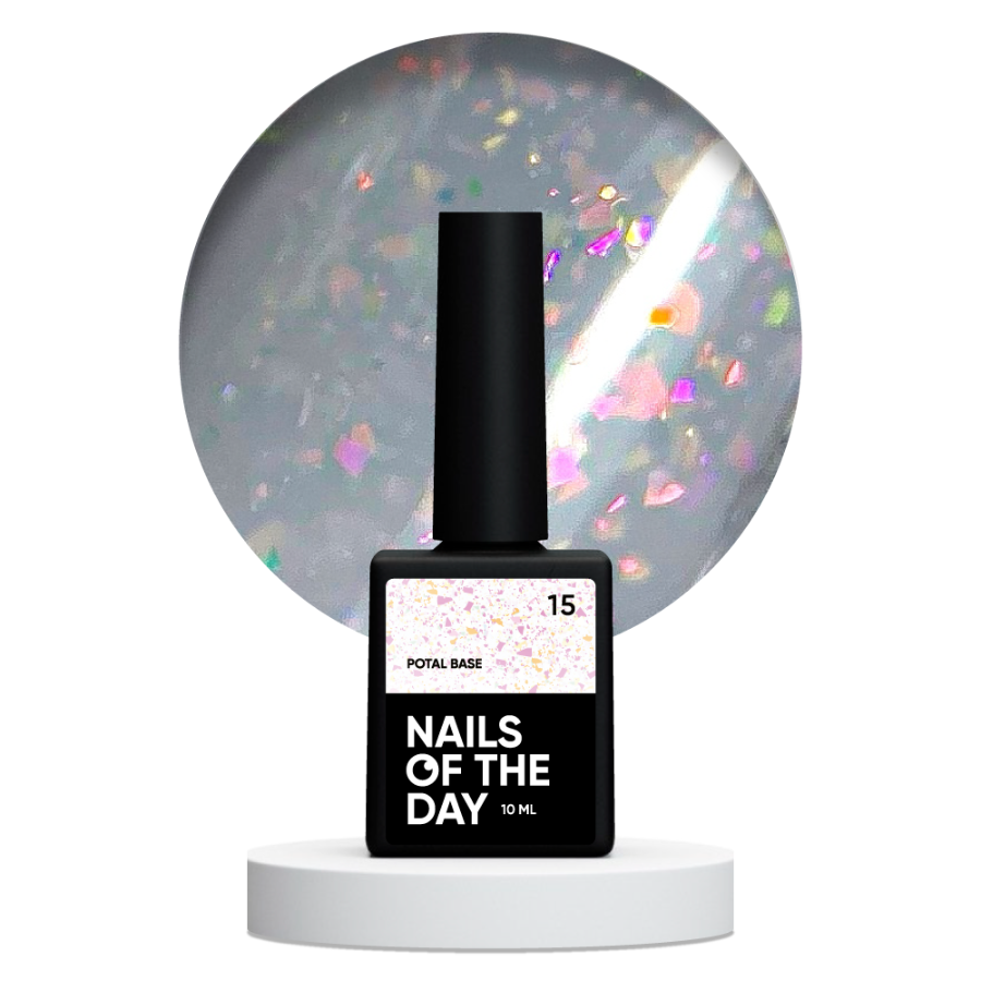 База для нігтів з поталю NAILSOFTHEDAY Potal base 015, 10 мл, фото 1
