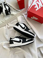 Кроссы унисекс Nike Air Jordan Retro 1 Black White Low. Кроссовки для мужчин и женщин Найк Аир Джордан Ретро 1