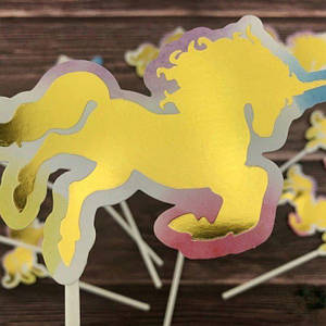 Топпер для торта UNICORN | Золото