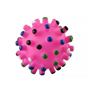 Іграшка м'яч для собак Taotaopets 6,5 см 065529 Pink з пискавкою