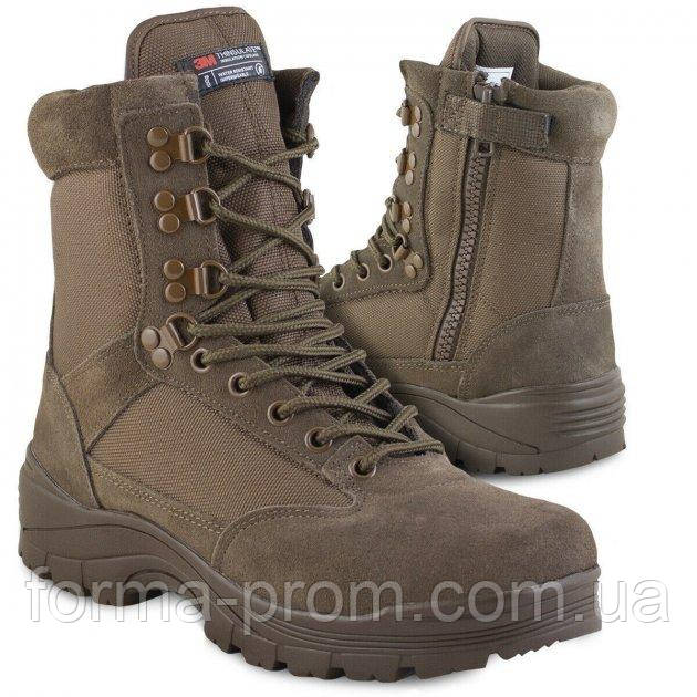 Берці  військові тактичні MIL-TEC TACTICAL SIDE ZIP BOOTS Коричневі