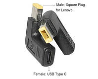 Переходник PD (Power Delivery) триггер 20v Type-C (female) (max 5a, 100w) на Square tip 11.0x4.5m з USB Type-C
