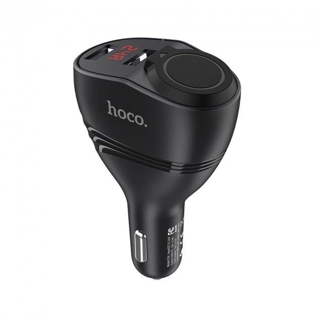 Автомобільний зарядний пристрій USB HOCO Z34 QC3 3.1 A 2 Usb Black