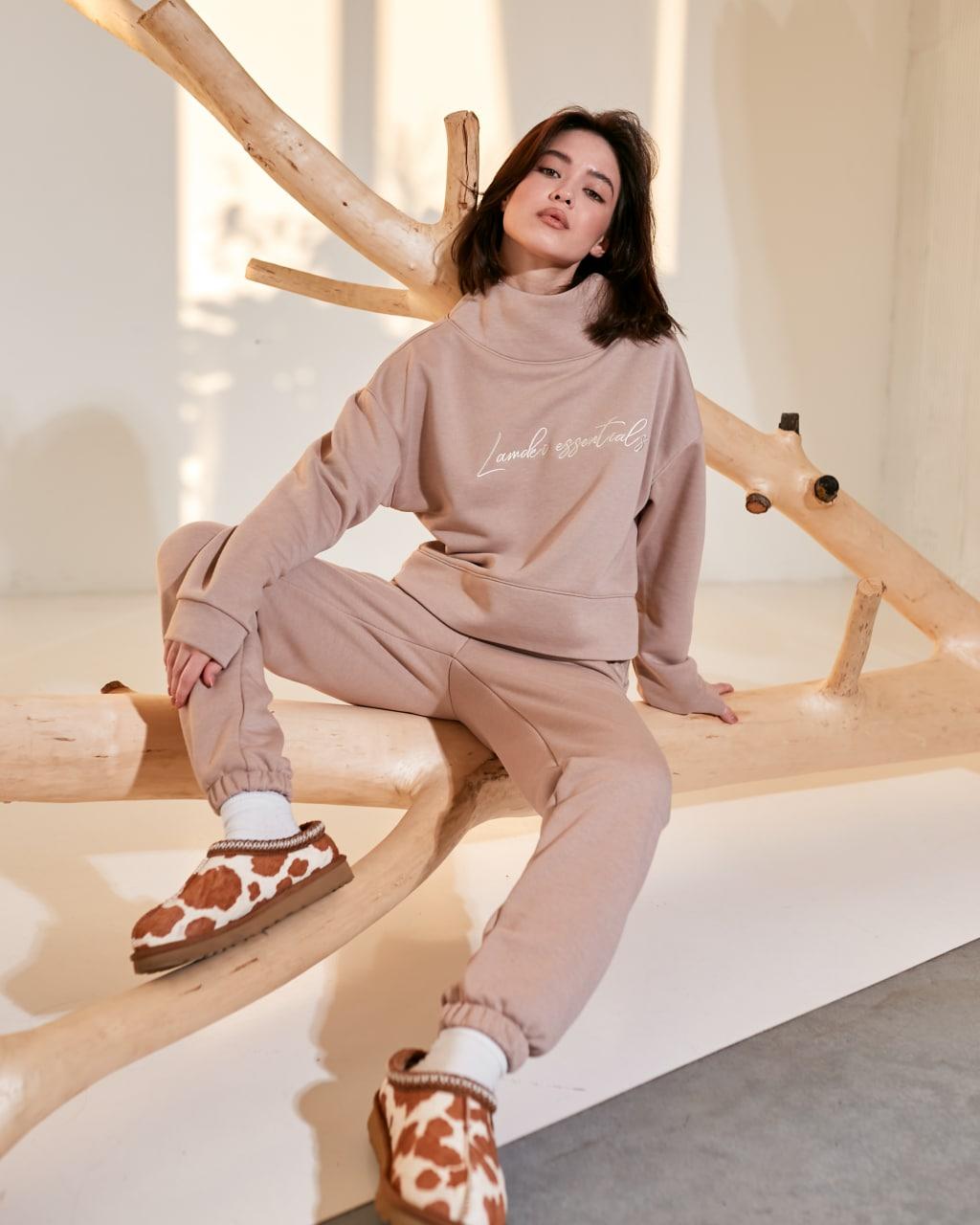 Жіночий костюм із джогерами (Розмір M) какао №231_0021