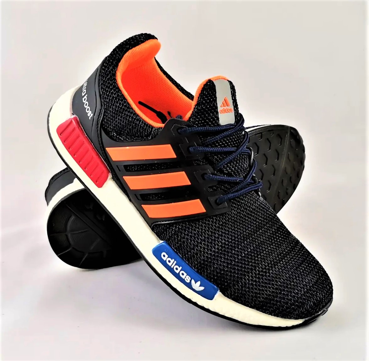 Кроссовки мужские Adidas чёрные, легкие кроссовки для спорта Адидас ( размеры в описании) - фото 2 - id-p1773957136