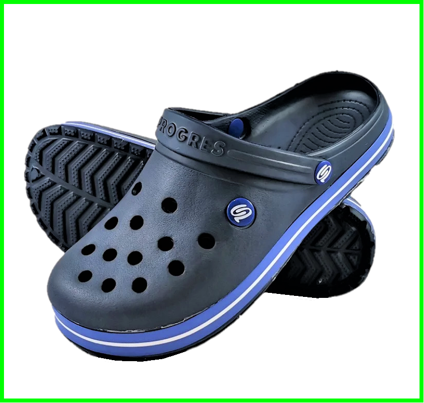 Мужские кроксы CROCS синие летние, шлёпанцы закрытые на лето (РАЗМЕРЫ в описании)) - фото 2 - id-p1773957140