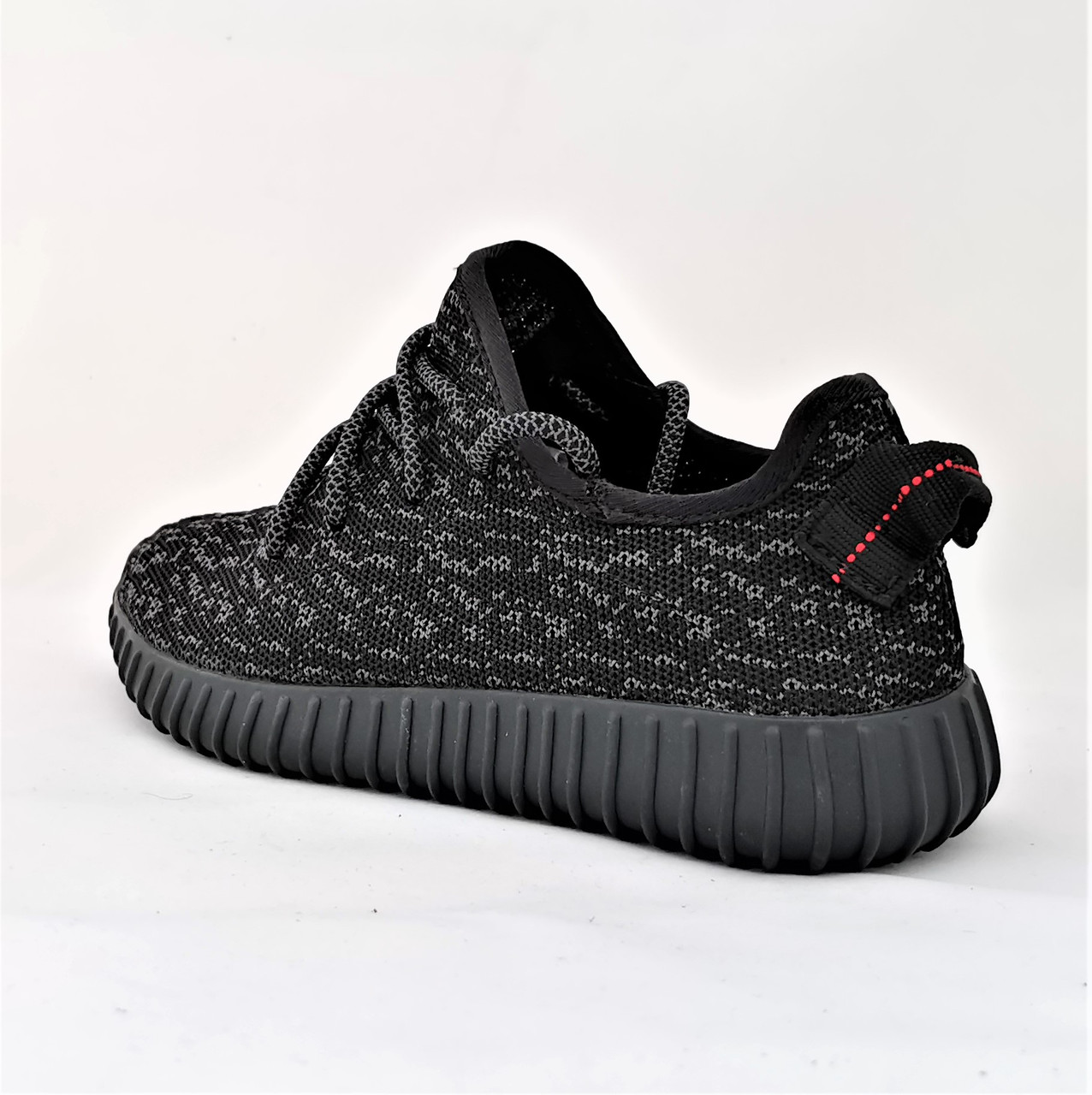 Кроссовки мужские Adidas Yeezy Boost черные текстильные, мужские кроссовки из ткани (размеры в описании) - фото 4 - id-p1773957157