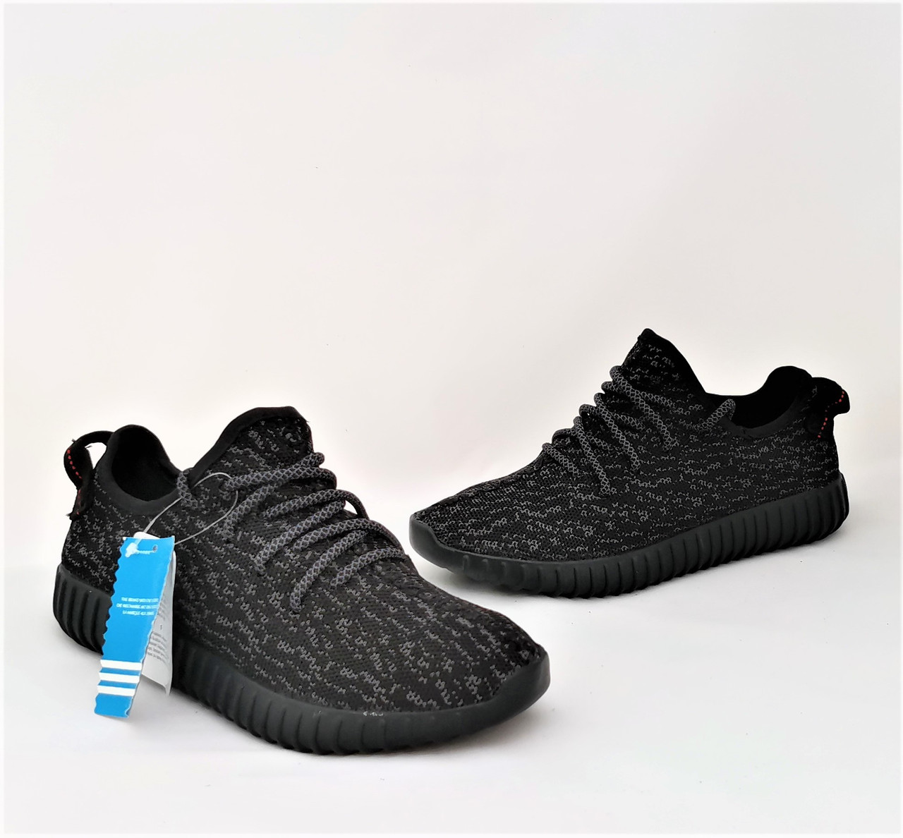 Кроссовки мужские Adidas Yeezy Boost черные текстильные, мужские кроссовки из ткани (размеры в описании) - фото 9 - id-p1773957157