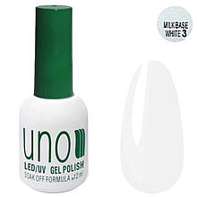 Молочне базове покриття для нігтів MILK BASE, 12мл. White №3