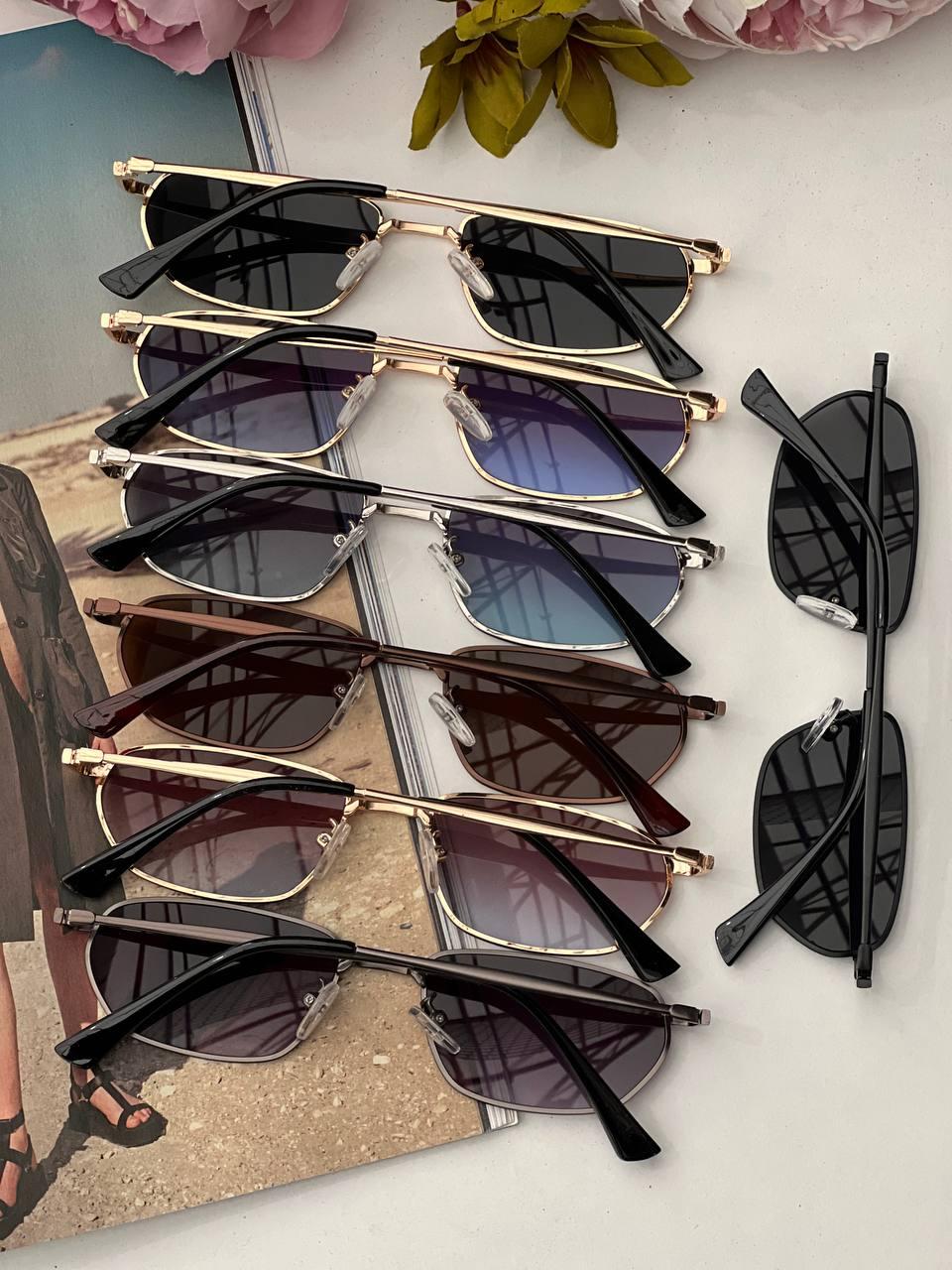 Имиджевые солнцезащитные очки унисекс "Стильный прямоугольник", Коричневые/Коричневая Оправа - фото 3 - id-p1773968947