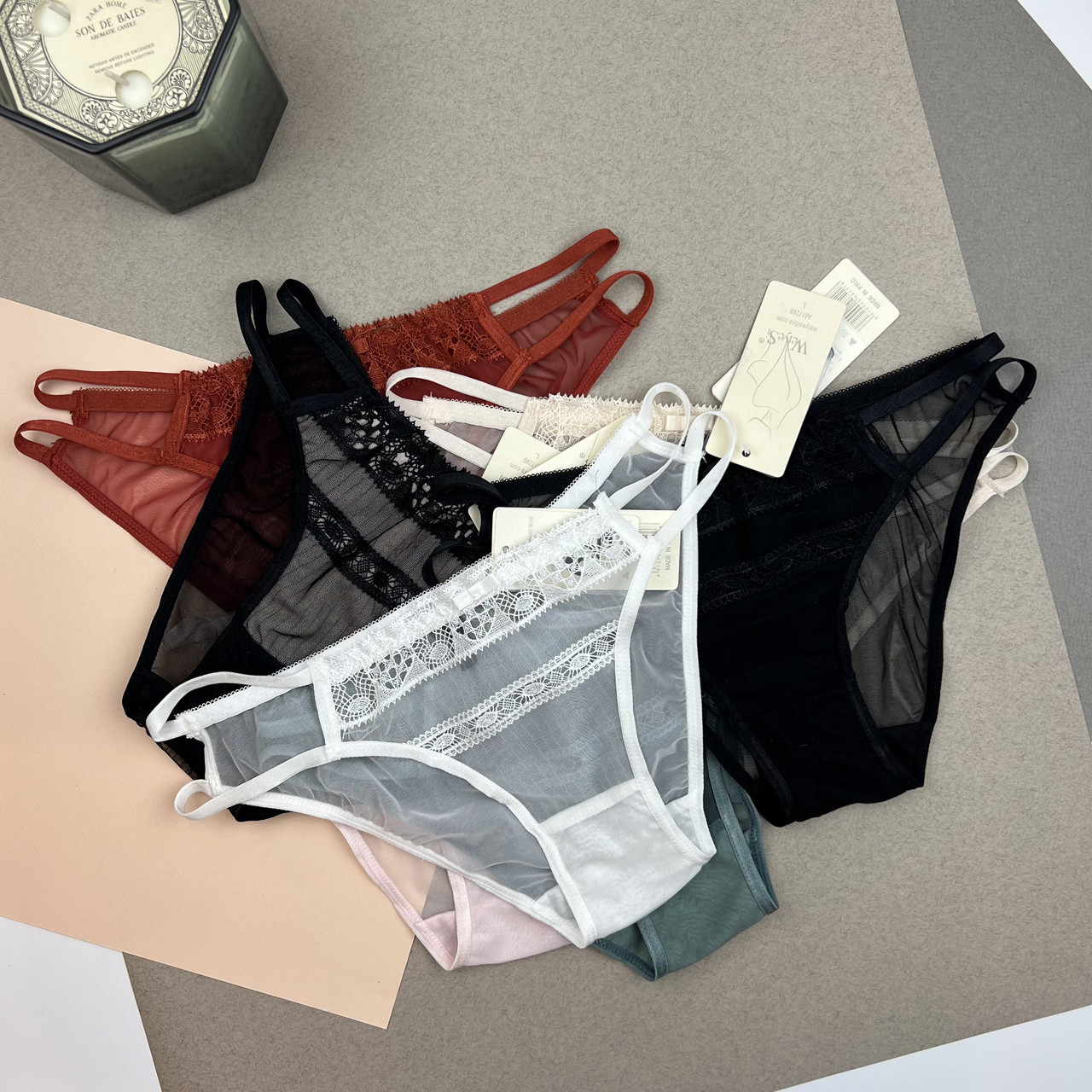 Трусики з сіточки WeiyeSi, з подвійними гумками на стегнах, фото 1