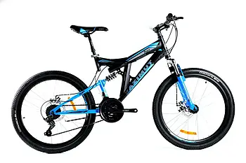 Гірський велосипед 26 дюймів розмір рами 19,5" Azimut Power GFRD Чорно-синій