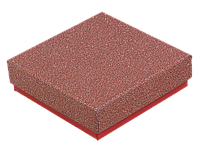 Подарочная коробка красная с шиммером (Кольцо, Кулон, Серьги) Размер 9х9см, h= 2.5см цена за 1 шт.