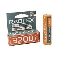 Батарейка аккумуляторная RABLEX 18650 3200mAh на блистере