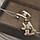 Срібний гарнітур каблучка та сережки Ірма із золотом і фіанітом, фото 6