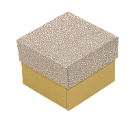 Подарочная коробка песочная с шиммером "Под кольцо" Размер 5х5см, h= 4см