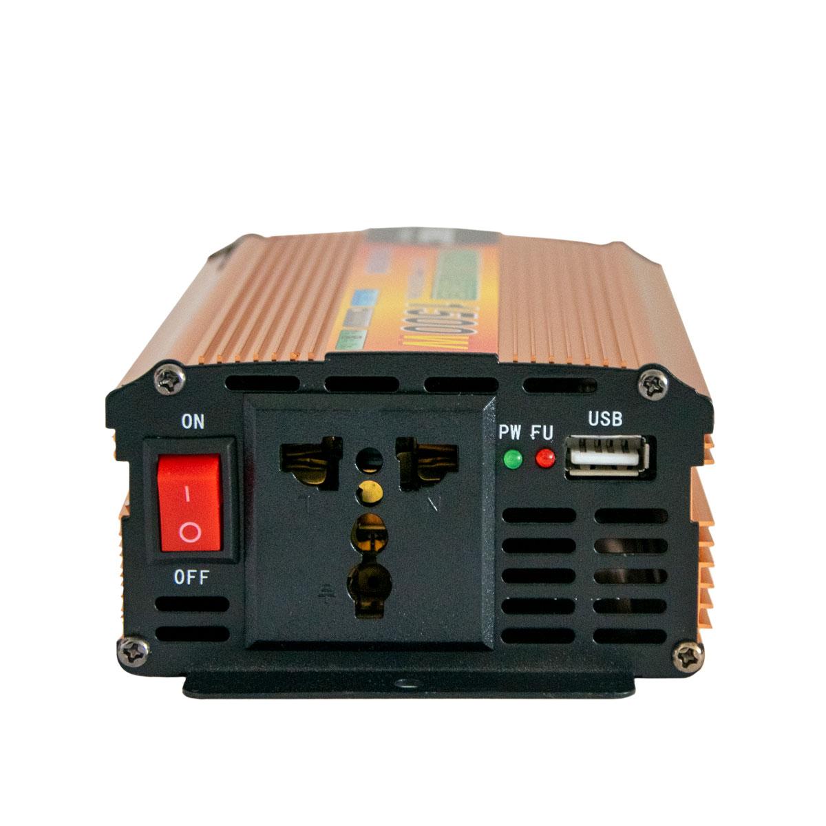 Перетворювач напруги UKC SSK-1500W DC12V-AC220V автомобільний інвертор, перетворювач напруги DC-AC - фото 4 - id-p1774046356